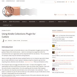 Using Kindle Collections Plugin for Calibre