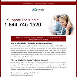 Kindle Fire HDX Device not recognized 1-844-745-1520 Support
