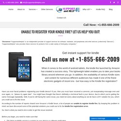 Kindle Fire Unable to Register and Registration Error