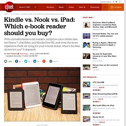 Kindle vs. Nook vs. iPad: Which e-book reader should you buy?