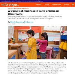 How to Promote Kindness in Early Childhood Classrooms