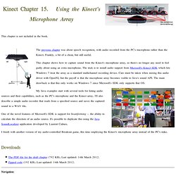 Kinect Chapter 15. Using the Kinect's Microphone Array