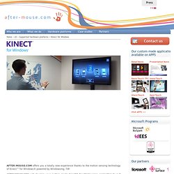 Kinect for Windows - AFTER-MOUSE.COM