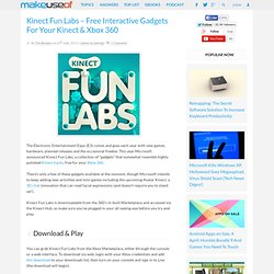 Kinect Fun Labs – Free Interactive Gadgets For Your Kinect & Xbox 360