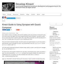 Kinect Guide to Using Synapse with Quartz Composer