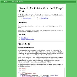 Kinect SDK C++ Tutorials - 2. Depth Images