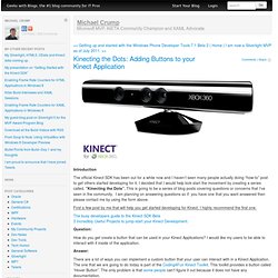 Kinecting the Dots: Adding Buttons to your Kinect Application