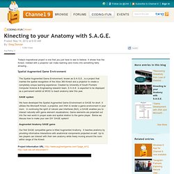 Kinecting to your Anatomy with S.A.G.E.