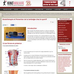 Kinésithérapie et Prévention de la lombalgie chez le sportif - Santé et Actualités - Kiné Annuaire, site des kinés et kinésithérapeutes