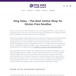 King Soba - The Best Online Shop for Gluten Free Noodles – King Soba USA