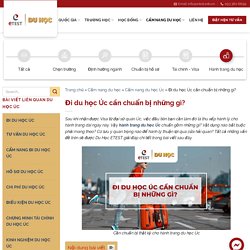 Kinh nghiệm chuẩn bị hành trang du học Úc