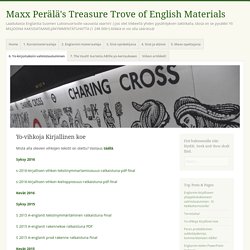 Yo-vihkoja Kirjallinen koe – Maxx Perälä's Treasure Trove of English Materials
