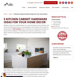 5 Kitchen Cabinet Hardware Ideas For Your Home Decor