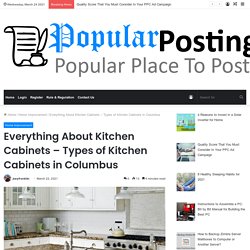 Types of Kitchen Cabinets in Columbus
