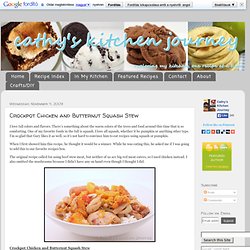Crockpot Chicken and Butternut Squash Stew