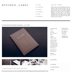 KITCHEN. LABEL — carefully crafted music & art book editions