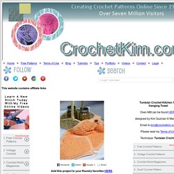 Tunisian Crochet Hanging Towel & Oven Mitt