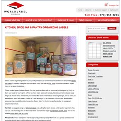 Kitchen, Spice Jar & Pantry Organizing Labels