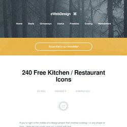240 Free Kitchen / Restaurant Icons