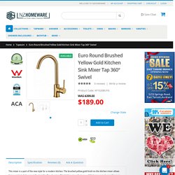 Kitchen Sink Mixer Tap Swivel Spout Brass Brushed Yellow Gold Solid Brass