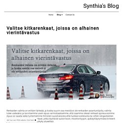 Valitse kitkarenkaat - synthias-blog.simplesite.com