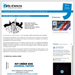 Le kit « Créer son journal » asso jets d'encre