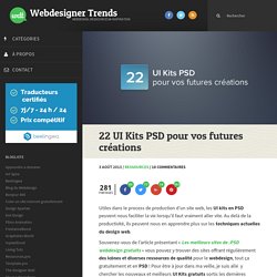 22 UI Kits PSD pour vos futures créations