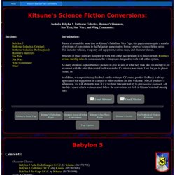 Kitsune's Science Fiction Conversions