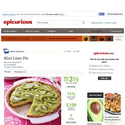 Kiwi Lime Pie Recipe