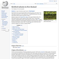 Kiwifruit industry in New Zealand