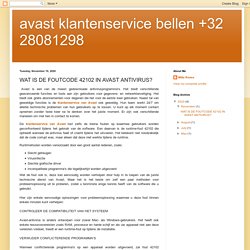avast klantenservice bellen +32 28081298: WAT IS DE FOUTCODE 42102 IN AVAST ANTIVIRUS?