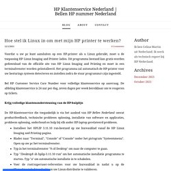 Hoe stel ik Linux in om met mijn HP printer te werken?