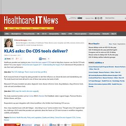 KLAS asks: Do CDS tools deliver?