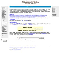 Klassische Klaviermusik im MIDI Format - Hauptseite