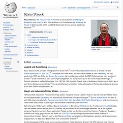 Klaus Staeck Bio