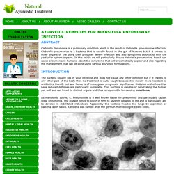 Ayurvedic Remedies for Klebsiella pneumoniae Infection