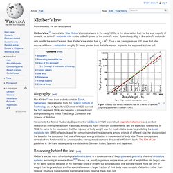 Kleiber's law