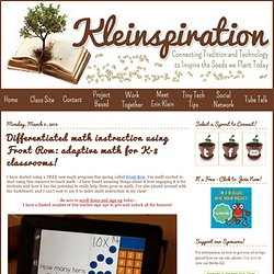 Differentiated math instruction using Front Row: adaptive math for K-8 classrooms!