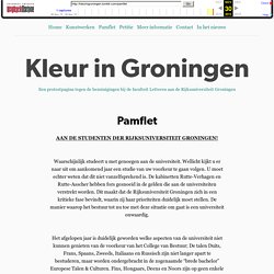 Kleur in Groningen — Pamflet