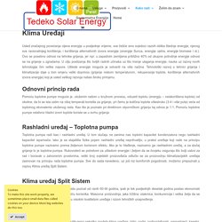 Klima uređaj - Tedeko Solar Energy