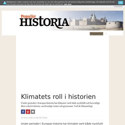 Klimatets roll i historien