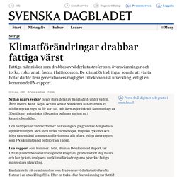 Klimatförändringar drabbar fattiga värst