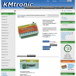 KMtronic LTD: USB Eight Channel Relay Controller - RS232 Serial controlled - 12V