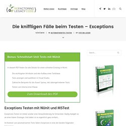 Die kniffligen Fälle beim Testen – Exceptions