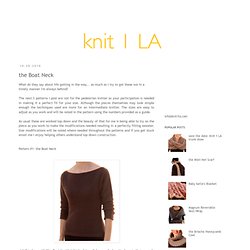 Knit 1 LA: the Boat Neck