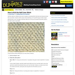 How to Knit the Half Linen Stitch