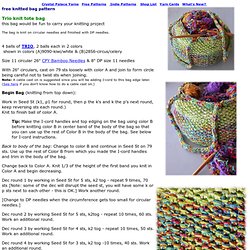 TRIO Knit Tote Bag - free knitted bag pattern from Crystal Palace Yarns