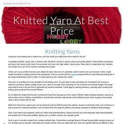 Knitted Yarn At Best Price