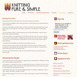 Knitting Pure and Simple