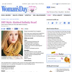 DIY Style: Knitted Infinity Scarf